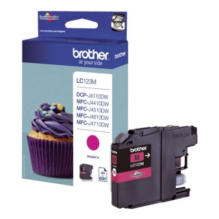 Brother® Inkjet-Druckpatronen magenta, 600 Seiten, LC123M