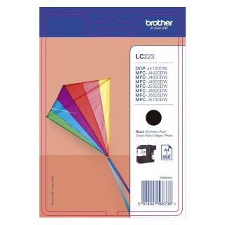 Brother® Inkjet-Druckpatronen schwarz, 550 Seiten, LC223BK
