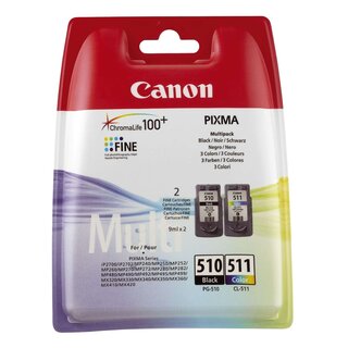 Canon Inkjet-Druckpatronen schwarz, cyan, magenta, yellow, 1x220, 1x244 Seiten, 2970B010