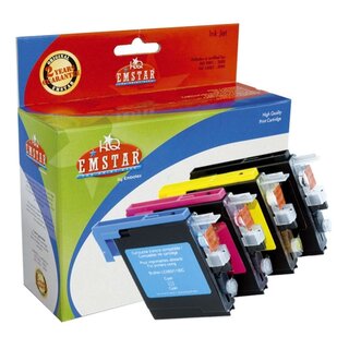 EMSTAR Inkjet-Patronen schwarz/blau/rot/gelb, 1x720, 3x520 Seiten, B53 (ersetzt TP LC980/LC1100 Multipack)