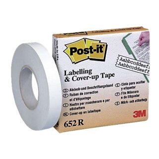 Post-it® Abdeck- und Beschriftungsband, 17,7 m x 8 mm, Schachtel mit 1 Nachfüllrolle