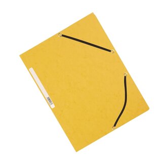 Q-Connect Eckspanner - Karton A4 mit Gummizug gelb