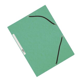 Q-Connect Eckspanner - Karton A4 mit Gummizug grün