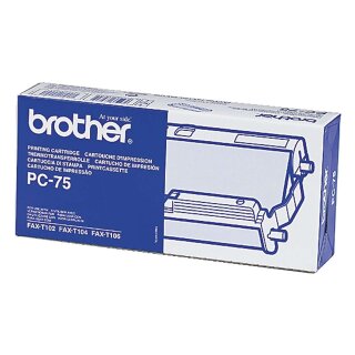 Brother® Thermotransfer-Rollen schwarz, 144 Seiten, PC75