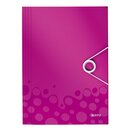 Leitz 4599 Eckspannermappe WOW - A4, PP, pink metallic