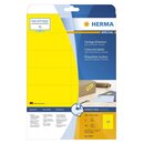 Herma 5058 Etiketten - gelb, 105 x 42,3 mm, Papier, matt,...