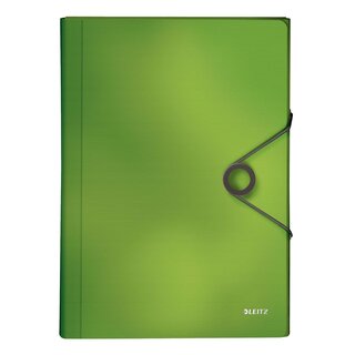 Leitz 4579 Fächermappe Solid - A4, 6 Fächer, PP, hellgrün