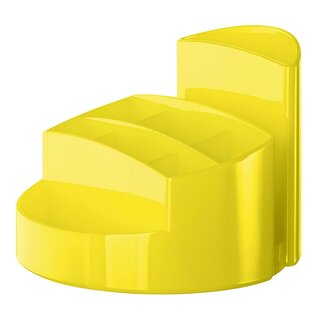 HAN Schreibtischköcher RONDO - 9 Fächer, Gummifüße, Briefschlitz, New Colours gelb