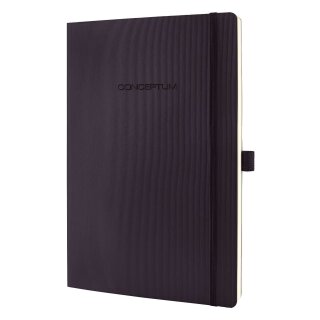 Sigel Modisch Notizbuch CONCEPTUM® - ca. A4, liniert, 194 Seiten, schwarz, Softcover