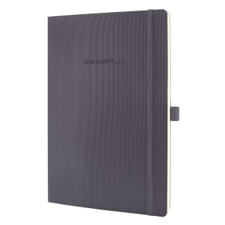 Sigel Modisch Notizbuch CONCEPTUM® - ca. A4, liniert, 194 Seiten, dark grey, Softcover