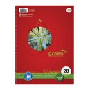 Ursus Green Collegeblock - A5, 160 Blatt, 70g/qm, 5 mm...