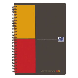 Oxford International Adressbook - PP-Deckel, schwarz, 2farbige Lineatur, A5+, 72 Blatt