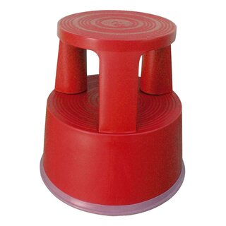 Q-Connect Rollhocker aus Kunststoff - Gewicht 2,9 kg, rot