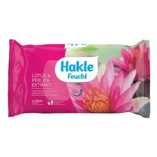 Hakle® Toilettentücher Lotus + Perlextrakt - feucht, 42 Stück