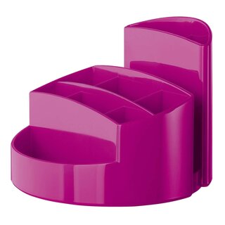 HAN Schreibtischköcher RONDO - 9 Fächer, Gummifüße, Briefschlitz, New Colours pink