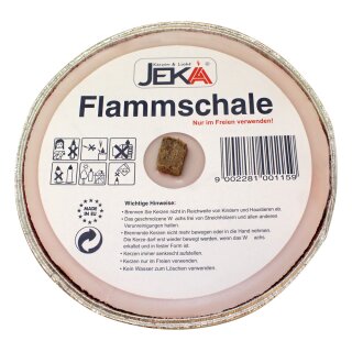 Partylicht / Flammschale in Assiette Größe ca. Ø160 x H25 mm