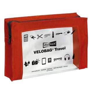 Veloflex® Reißverschlusstasche VELOCOLOR® Travel - PVC, rot, 230 x 160 mm