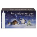 Pyramidenkerzen klein, weiß ca. 14 x 74 mm 50 Stück/Pack