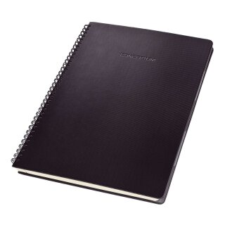 Sigel Modisch Collegeblock CONCEPTUM® - ca. A4, kariert, 80 Blatt, mit Register, schwarz