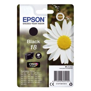 Epson Inkjet-Druckerpatronen schwarz, 175 Seiten , C13T18014012