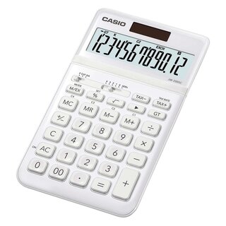 Casio® Tischrechner JW-200 - Solar-/Batteriebetrieb, 12stellig, LC-Display, weiß