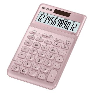 Casio® Tischrechner JW-200 - Solar-/Batteriebetrieb, 12stellig, LC-Display, pink