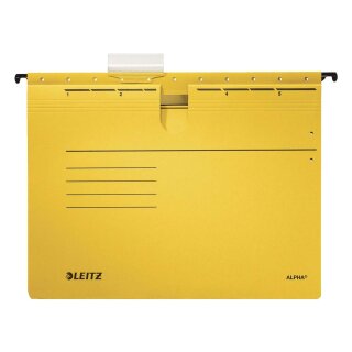 Leitz 1984 Hängehefter ALPHA® - kfm. Heftung, Recyclingkarton, gelb