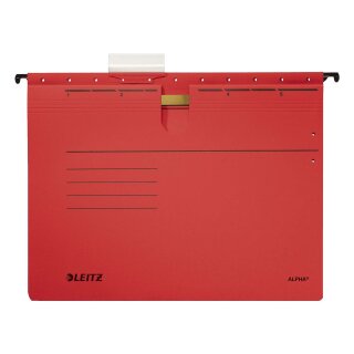 Leitz 1984 Hängehefter ALPHA® - kfm. Heftung, Recyclingkarton, rot