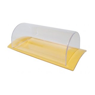 Rollenbutterdose mit Deckel pastell-gelb