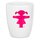Ampelmann Wachmacher Tasse weiß mit pinker Ampelfrau ca. 250 ml