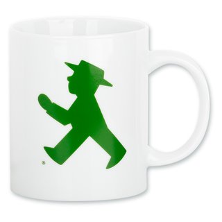 Ampelmann Kaffeebecher "Frühaufsteher Classic" weiß mit Geher/Steher