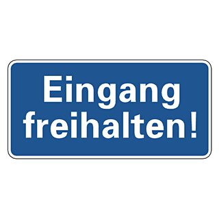 Hinweisschild "Eingang freihalten!" Aluminium geprägt und gelocht 350 x 170 mm