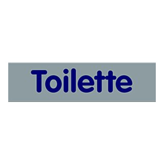 Türhinweisschild Toilette Kunststoff selbstklebend 80 x 20 mm