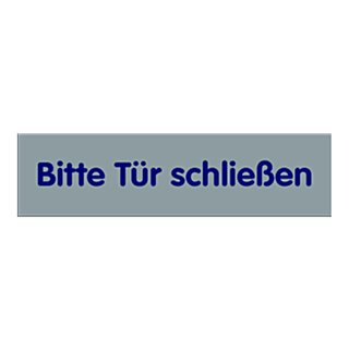 Türhinweisschild "Bitte Tür schließen" Kunststoff selbstklebend 80 x 20 mm