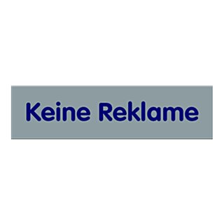 Türhinweisschild "Keine Reklame" Kunststoff selbstklebend 80 x 20 mm