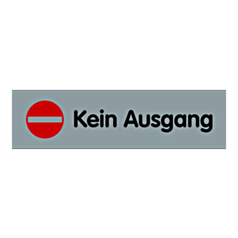 Türhinweisschild "Kein Ausgang" mit Symbol Kunststoff ...