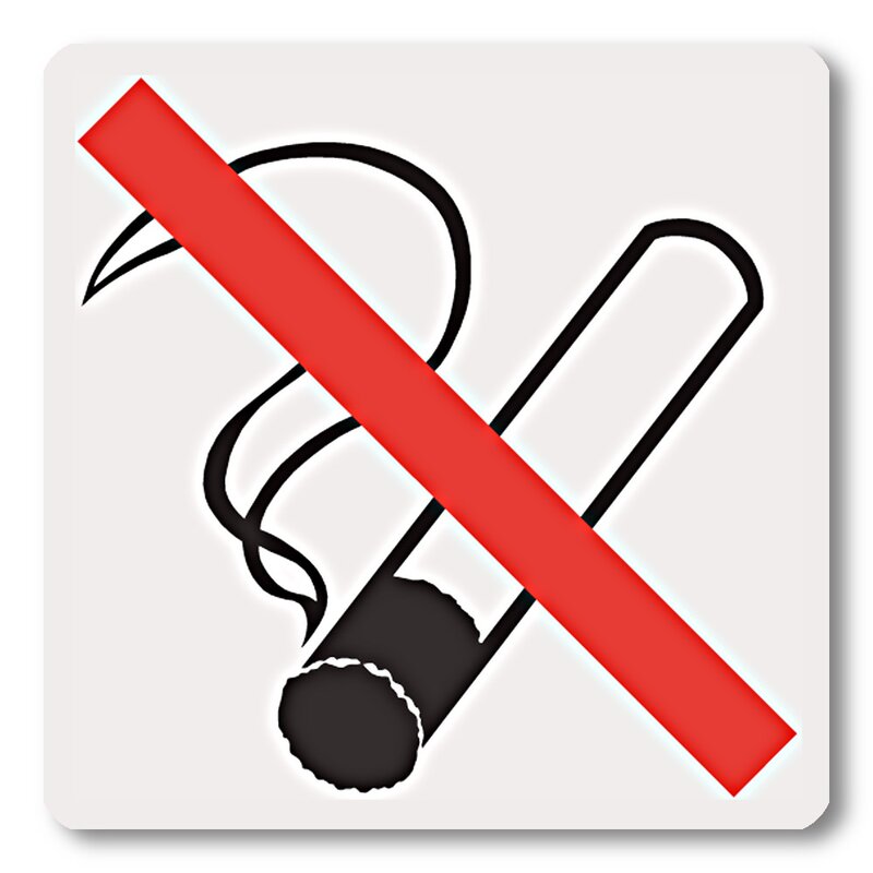 Schild PVC Türschild 'Bitte nicht rauchen' mit Symbol selbstklebend 40x160mm 