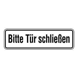 Türhinweisschild "Bitte Tür schließen" Aufkleber Folie selbstklebend 240 x 70 mm