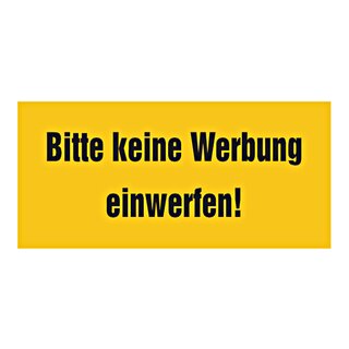 Hinweisschild "Bitte keine Werbung einwerfen!" Aufkleber