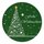 Weihnachtsaufkleber rund "Frohe Weihnachten mit Tannenbaum" 40 mm 100er Rolle