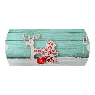 Kissenverpackung Weihnachten Rentier, Herz und Baum Größe (L x B x H) ca. 21,5 x 11,5 x 3 cm