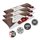 Adventskalender Stern 25 Kissenverpackungen mit 24 Zahlenaufklebern Schwarz/Weiß
