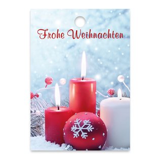 25er Pack Geschenkanhänger Frohe Weihnachten Kerzen ca. 52 x 74 mm