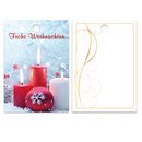 25er Pack Geschenkanhänger "Frohe Weihnachten" Kerzen ca. 52 x 74 mm