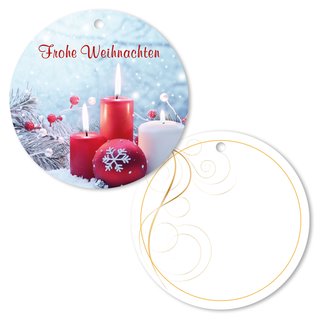 25er Pack Geschenkanhänger Frohe Weihnachten Kerzen ca. Ø...