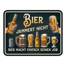 Magnet Türmagnet "Bier jammert nicht" schwarz