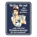 Magnet Türmagnet "Krankenschwester" blau