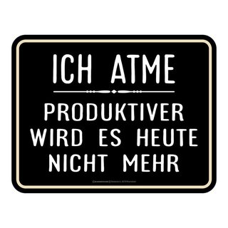 Magnet Türmagnet "Ich atme" schwarz