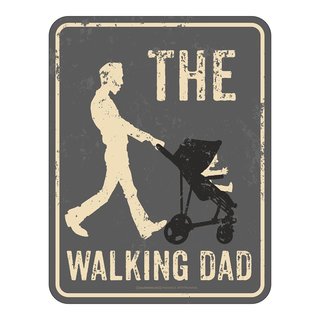 Magnet Türmagnet "The walking Dad" grau