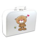 Kinderkoffer 45 cm weiß mit Bär